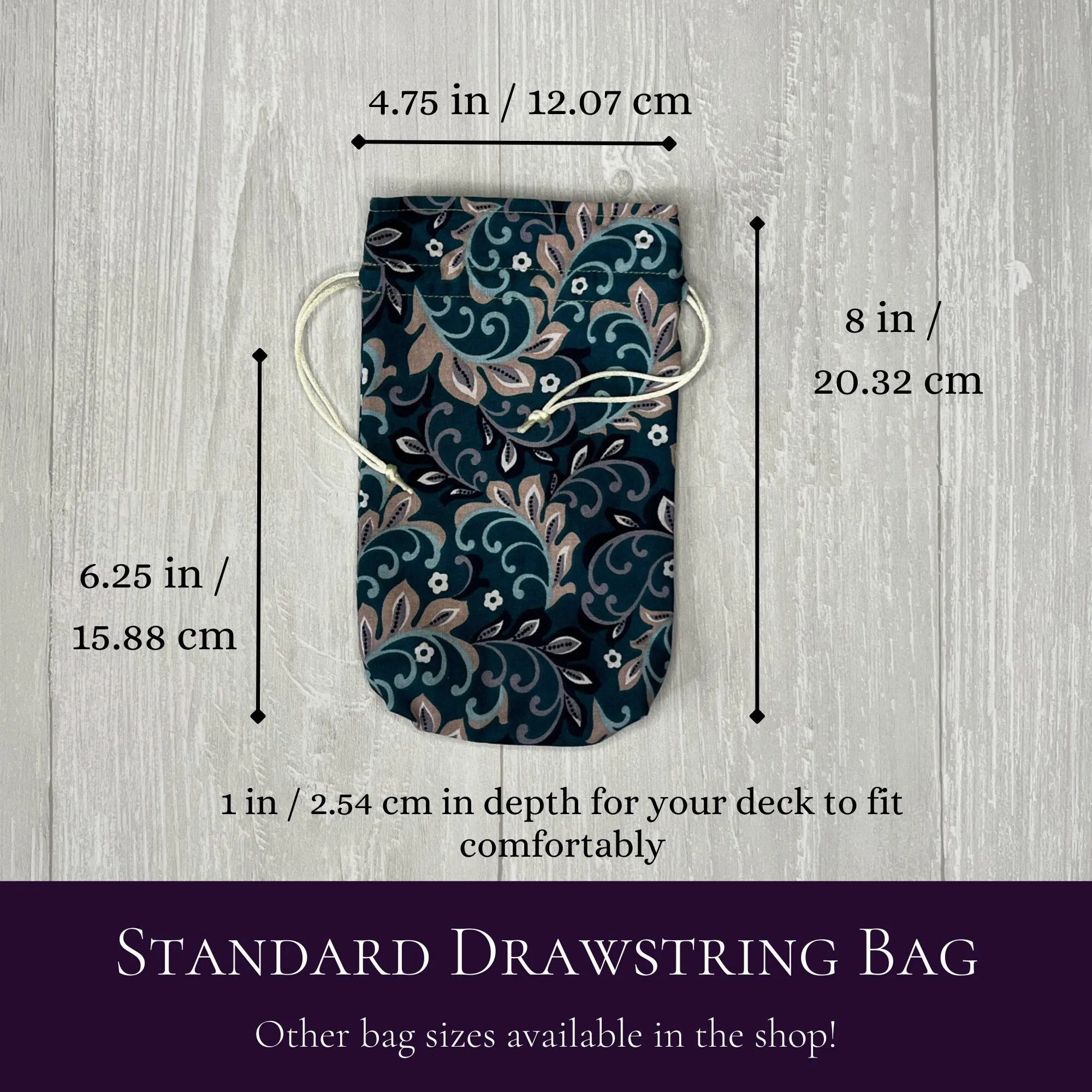 Standard Sized Floral Tarot Bag