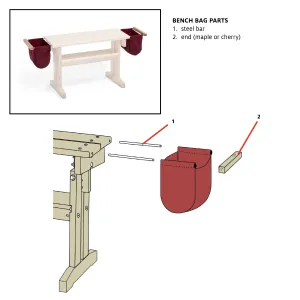 Steel Bar for Bench Bag