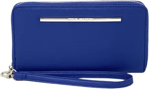 Steve Madden Bzippy Zip Around Wallet Wristlet (Midnight Blue)