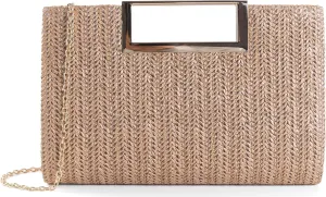 Straw Clutch Purse For Women Summer Rattan Purse Straw Crossbody Bags Raffia Handbags Top Handle Evening Purses Travel 2025