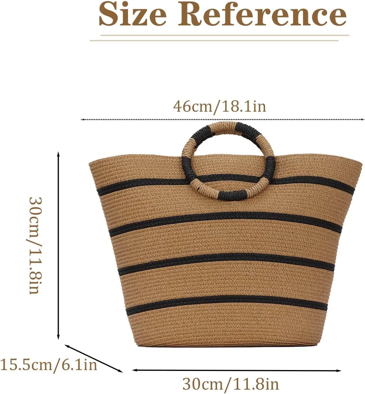 Straw Tote Bag for Women Straw Summer Beach Handbags Rattan Woven Straw Bag