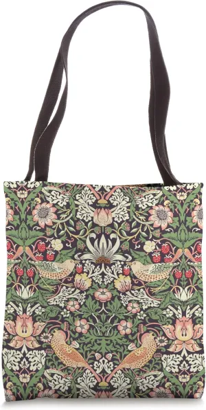 Strawberry Thief William Morris Art Nouveau Pattern Tote Bag