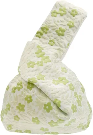 Stylish Cotton Japanese Pattern Wrist Bag Sleeve Knot Pouch Portable Canvas Tote Purse for Female, Women