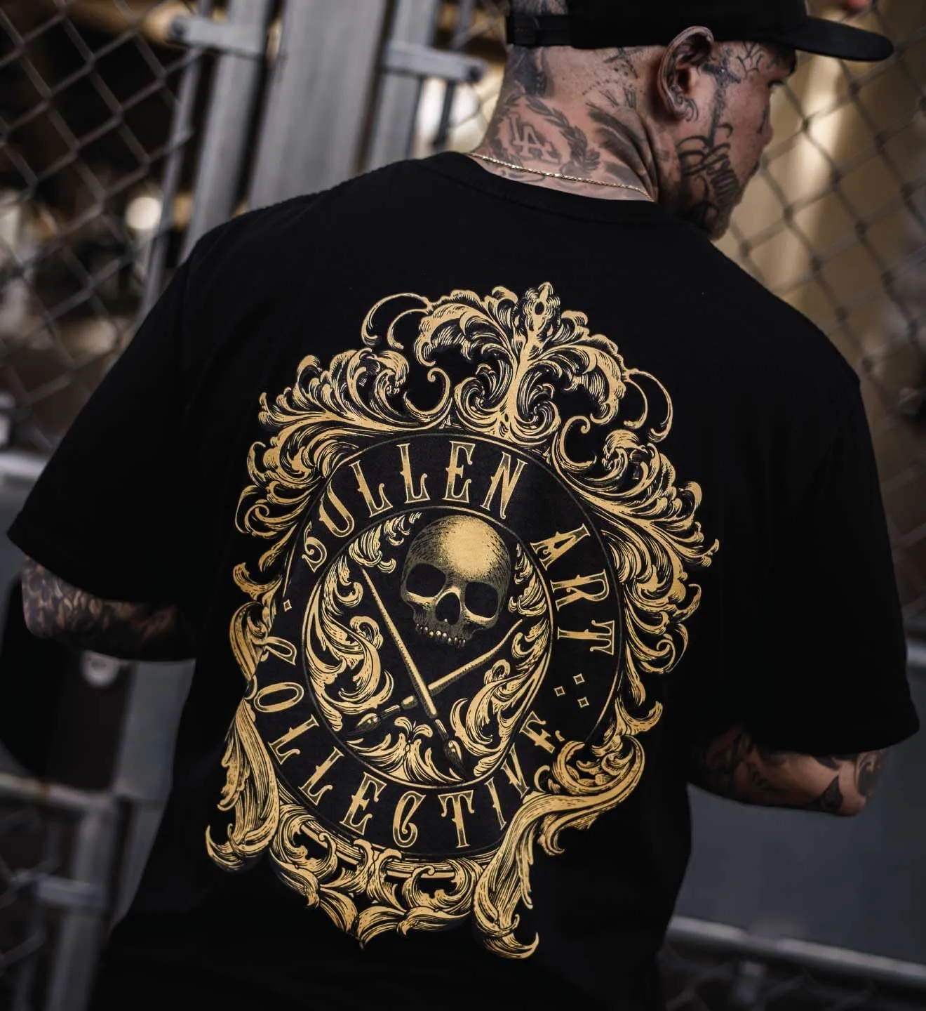 Sullen Men's Filigree Badge Tattoo Lifestyle Graphic Premium Short Sleeve Tee