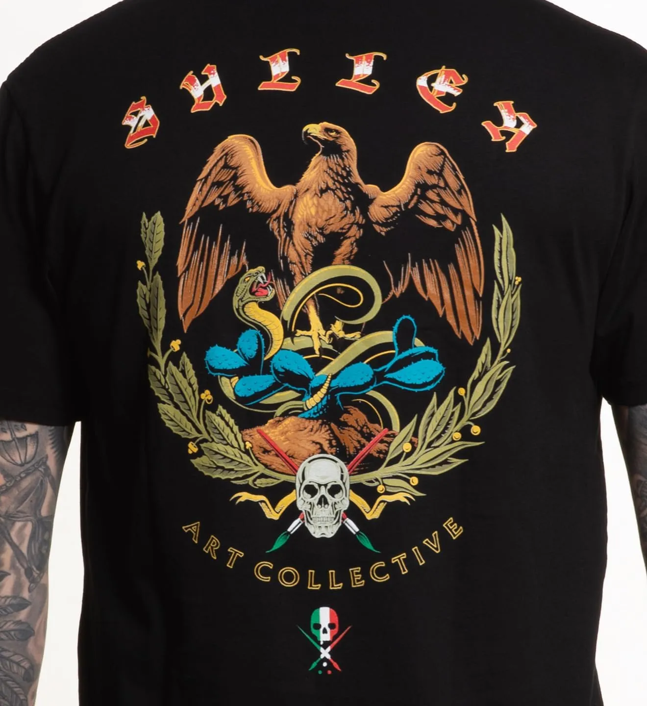 Sullen Men's Golden Eagle Cinco De Mayo Series Tattoo Lifestyle Artist Graphic Premium Short Sleeve Tee