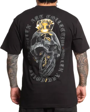 Sullen Men's Rose Gold Tattoo Lifestyle Graphic Standard Short Sleeve Tee Black