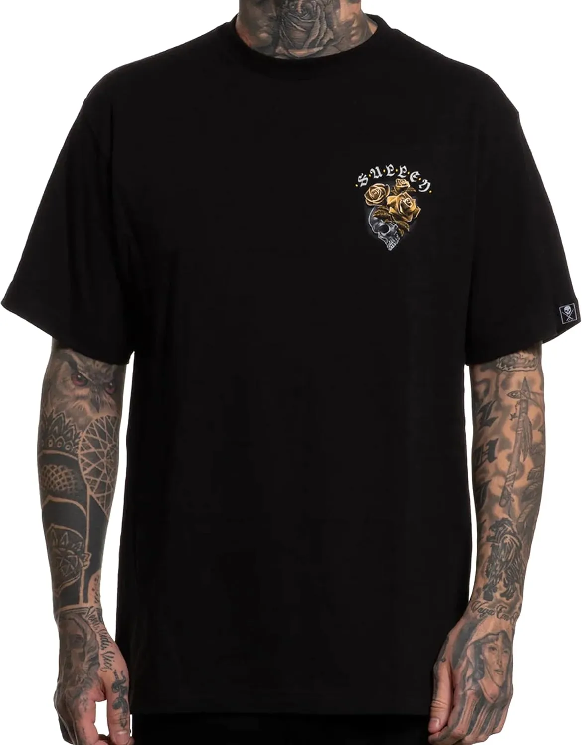 Sullen Men's Rose Gold Tee Tattoo Lifestyle Graphic Artist Series Standard Fit Short Sleeve T-Shirt