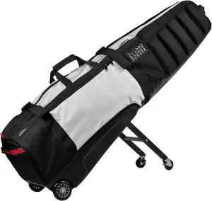 Sun Mountain ClubGlider Meridian - Prestigious Golf Bag with Wheels for Ultimate Convenience - Heavy Duty Golf Travel Bag with Dense Foam Padding for Protection and Spacious Storage - Black-White-Red