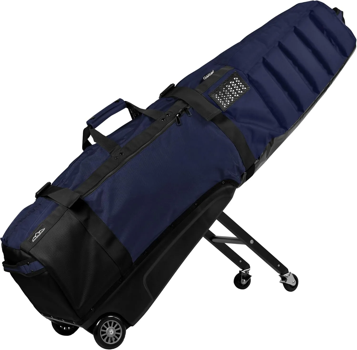 Sun Mountain ClubGlider Meridian - Prestigious Golf Bag with Wheels for Ultimate Convenience - Heavy Duty Golf Travel Bag with Dense Foam Padding for Protection and Spacious Storage - Navy Black