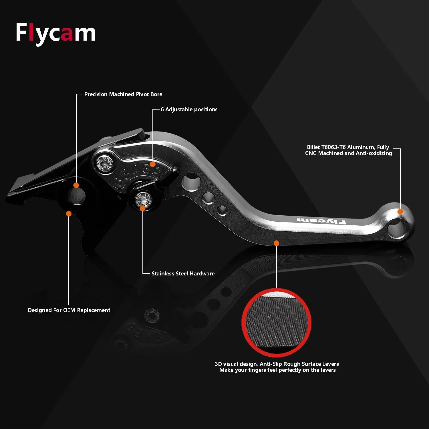 SunPower Motorcycle Brake Clutch Levers Adjustable CNC Aluminum Handles Lever Compatible with Yamaha MT-07 2014-2020 FZ8 FZ6R 2009-2015 FZ-07 FZ1 FAZER FJ09 XJ6 Diversion XSR900 700 ABS MT-09 FZ10