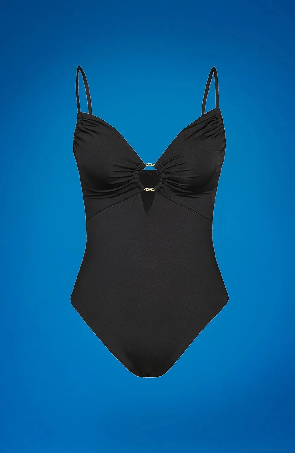 Sunshine 79 Women's Over The Shoulder Keyhole Plunge One Piece Swimsuit