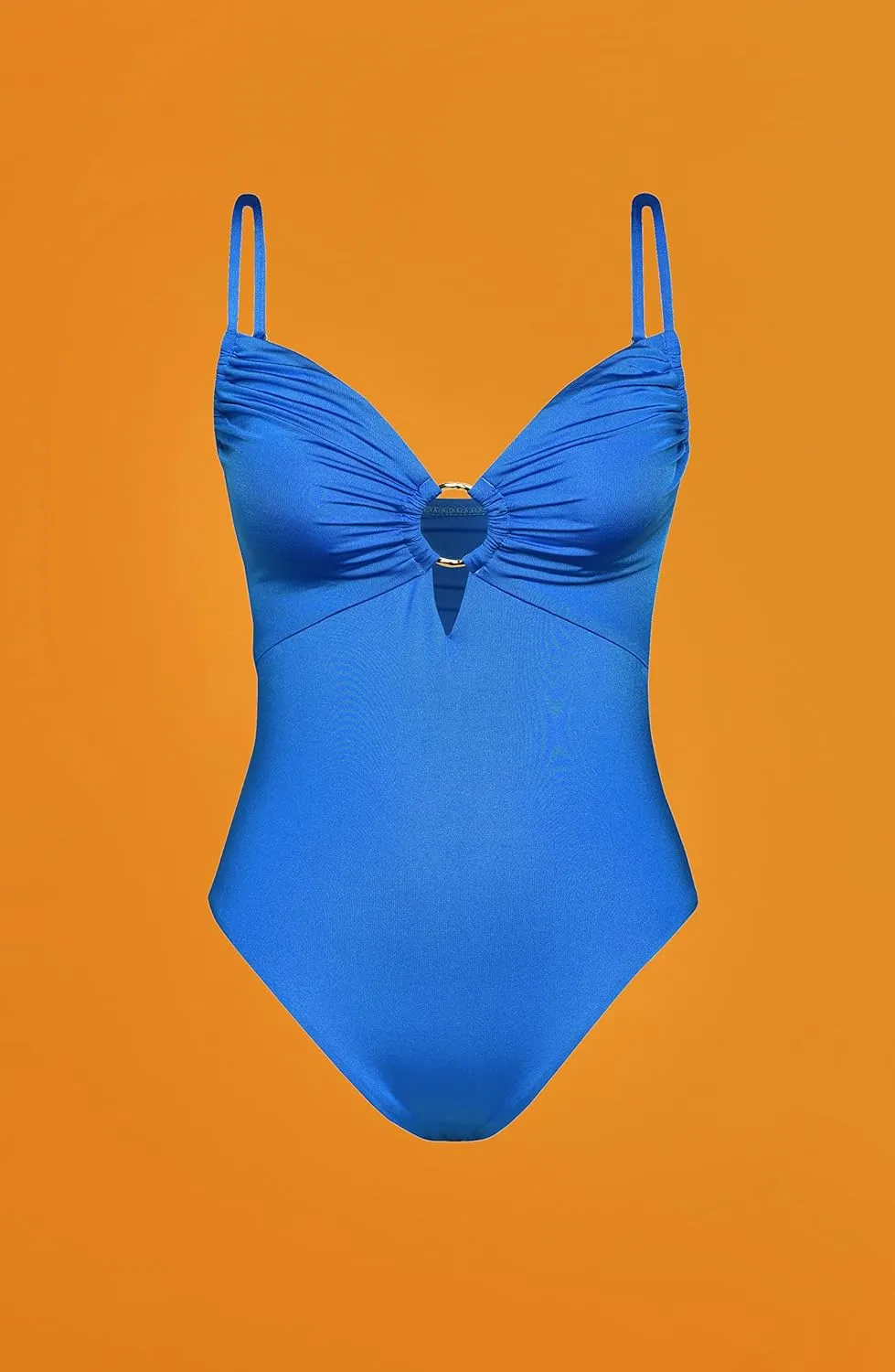 Sunshine 79 Women's Over The Shoulder Keyhole Plunge One Piece Swimsuit