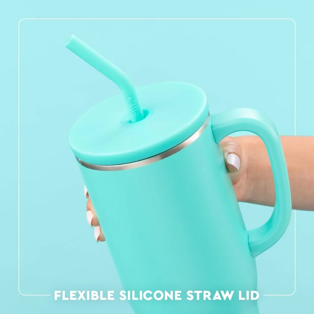 Swig Life 40oz Mega Mug, 40oz Tumbler with Handle and Straw, Extra Large Insulated Tumblers, Cup Holder Friendly Travel Mug (Counting Sheep)