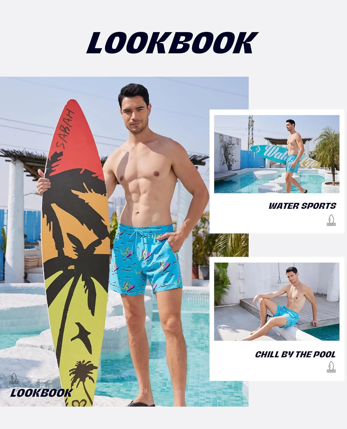 Swimming Trunks for Men Swim Shorts Quick Dry Compression Liners with Pockets Mens Swimsuits