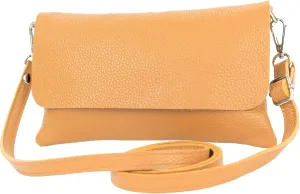 T226 - Italian leather clutch shoulder bag small