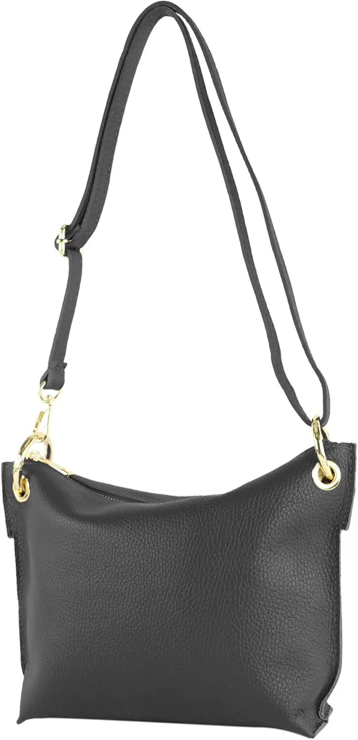 T243 / T252 women's leather shoulder bag, evening bag handmade in Italy