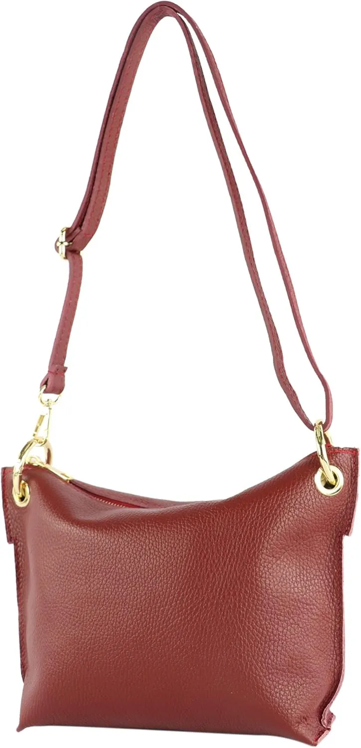 T243 / T252 women's leather shoulder bag, evening bag handmade in Italy