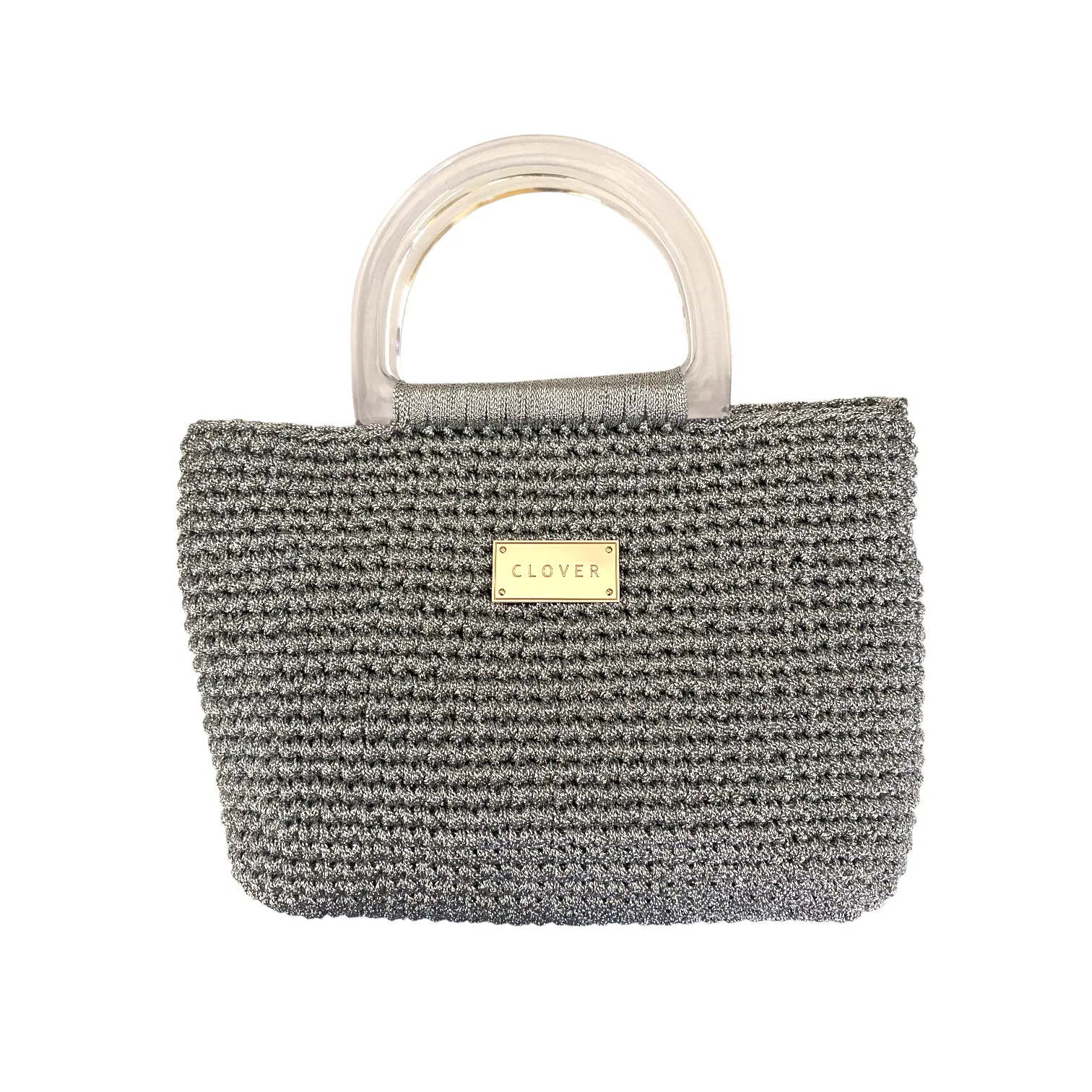 Taco Clutch - Silver & Clear Handle