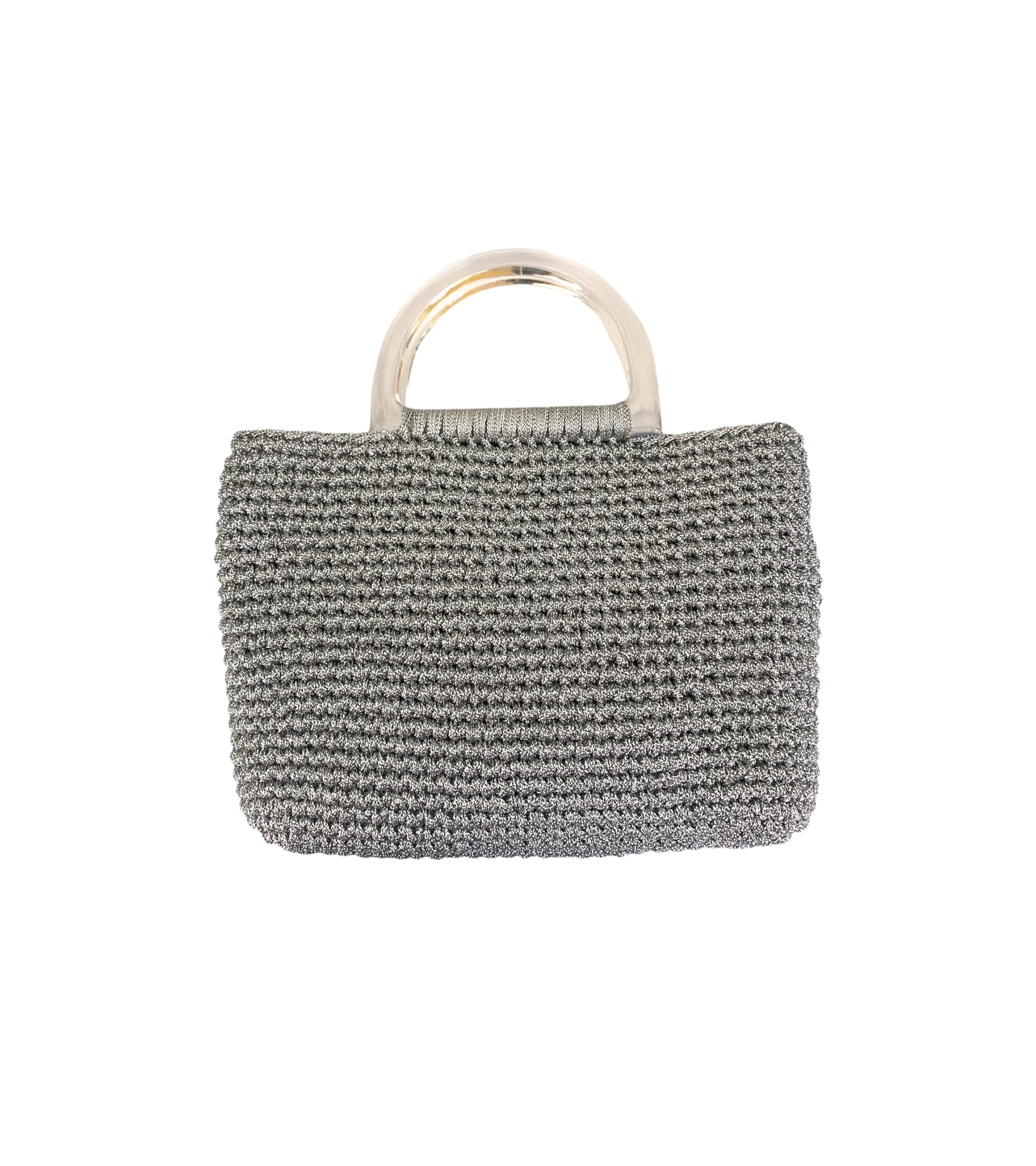 Taco Clutch - Silver & Clear Handle