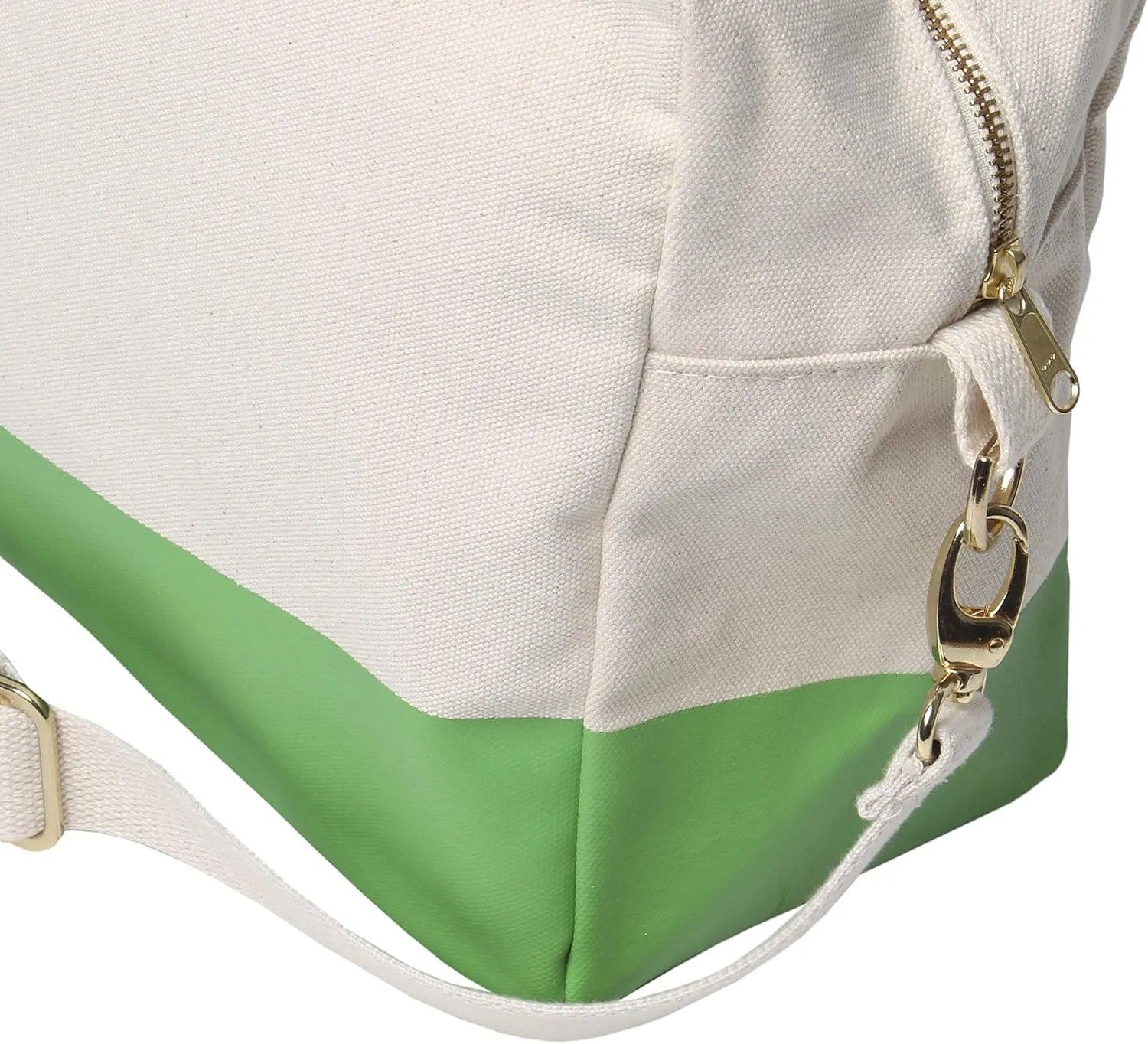 Tag&Crew Multi Pocket Canvas Travel Weekender Overnight Carry-on Shoulder Duffle Bag with Detachable Shoulder Strap - Green