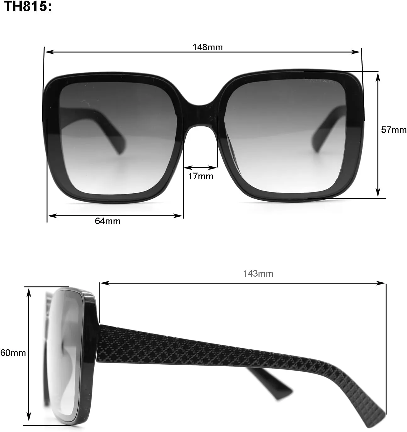TAHARI Women's Square-Retro Oversized Sunglasses