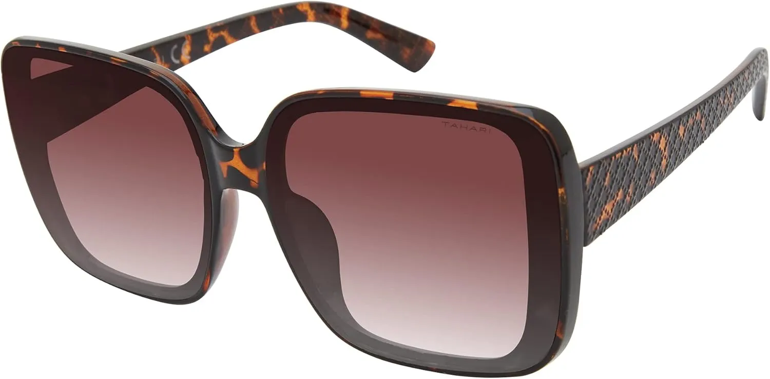 TAHARI Women's Square-Retro Oversized Sunglasses