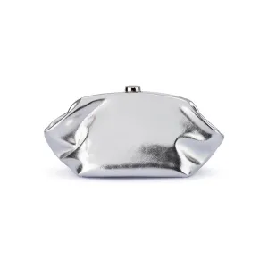 Tally Metallic Clutch - Silver