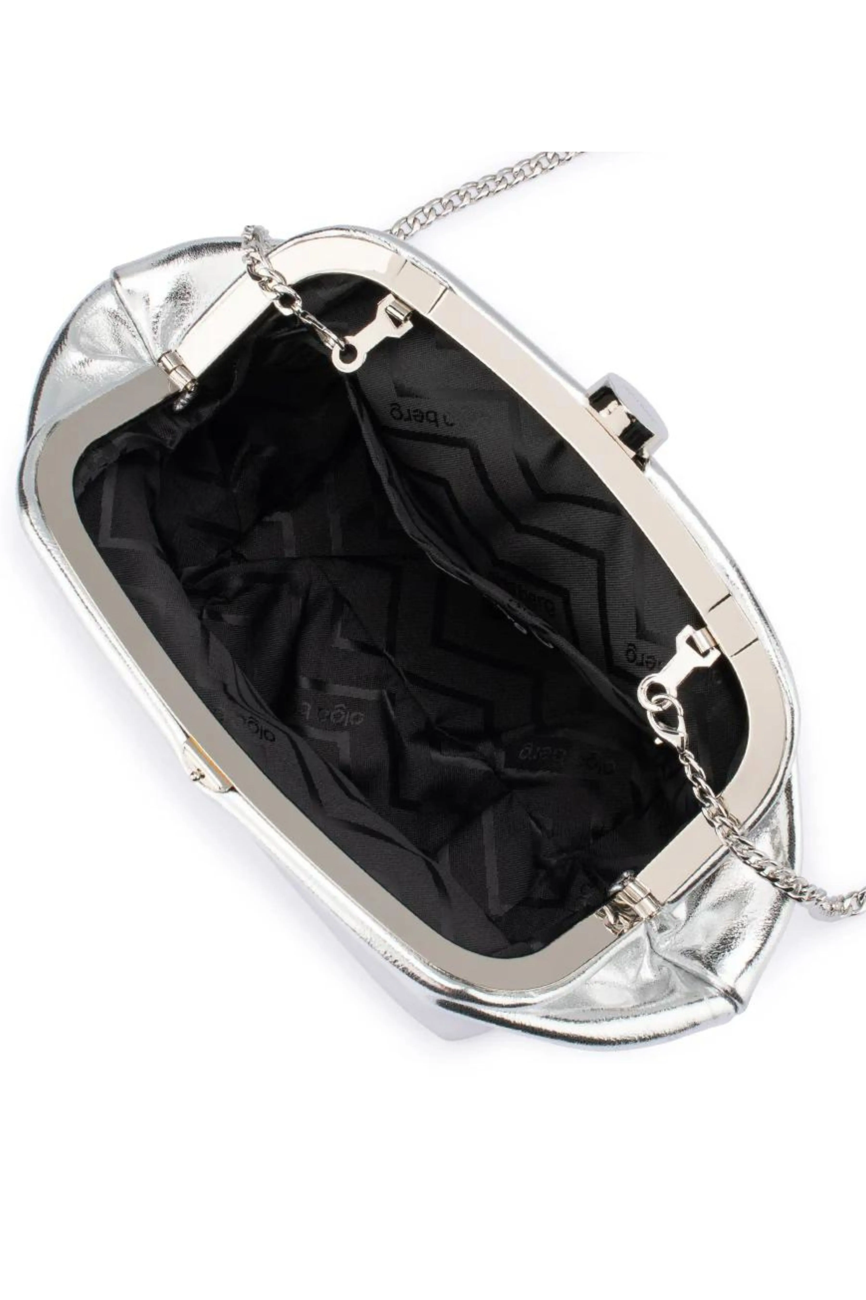 Tally Metallic Clutch - Silver