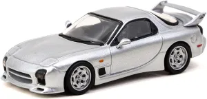 Tarmac Works RX-7 (FD3S) Mazdaspeed A-Spec RHD (Right Hand Drive) Silver Stone Metallic Global64 Series 1/64 Diecast Model Car T64G-012-SL