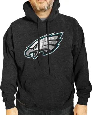 Team Fan Apparel NFL Adult Unisex Modern Throwback Ultra Soft Fleece Hooded Sweatshirt, Heathered Football Hoodie
