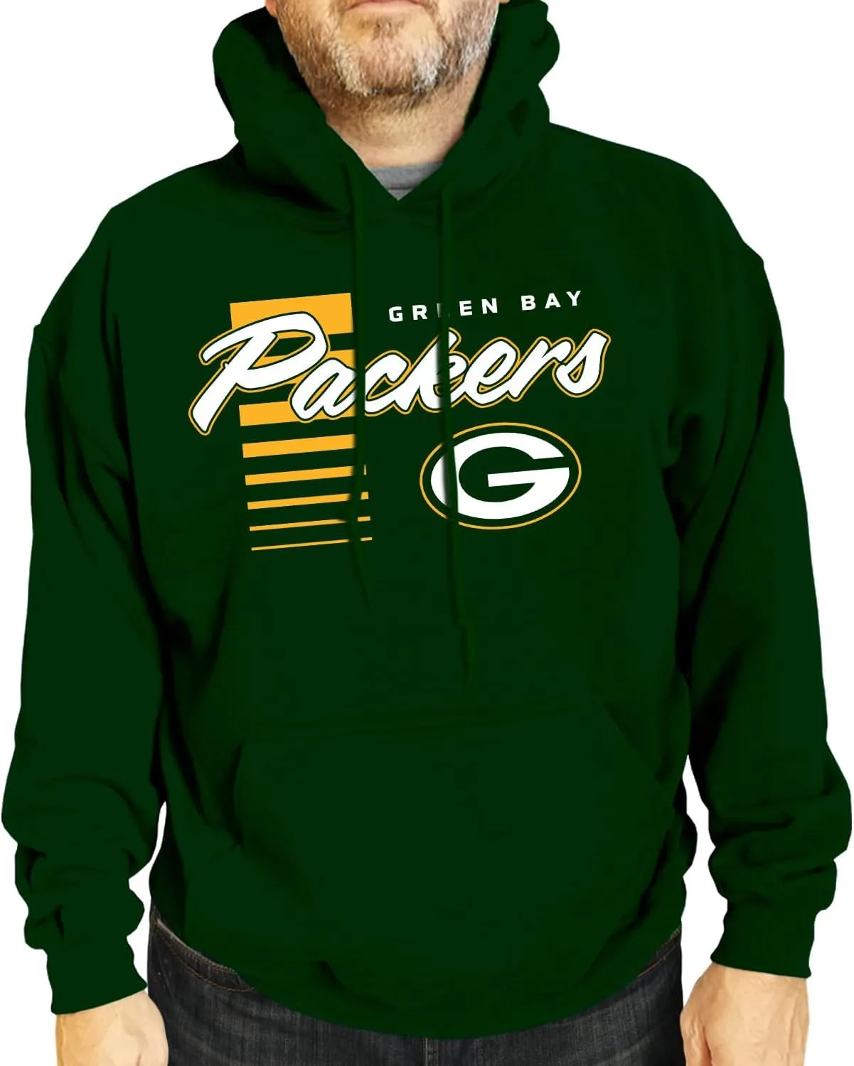 Team Fan Apparel NFL Adult Unisex Retro Script Ultra Soft Fleece Hooded Sweatshirt, Officially Licensed Football Performance