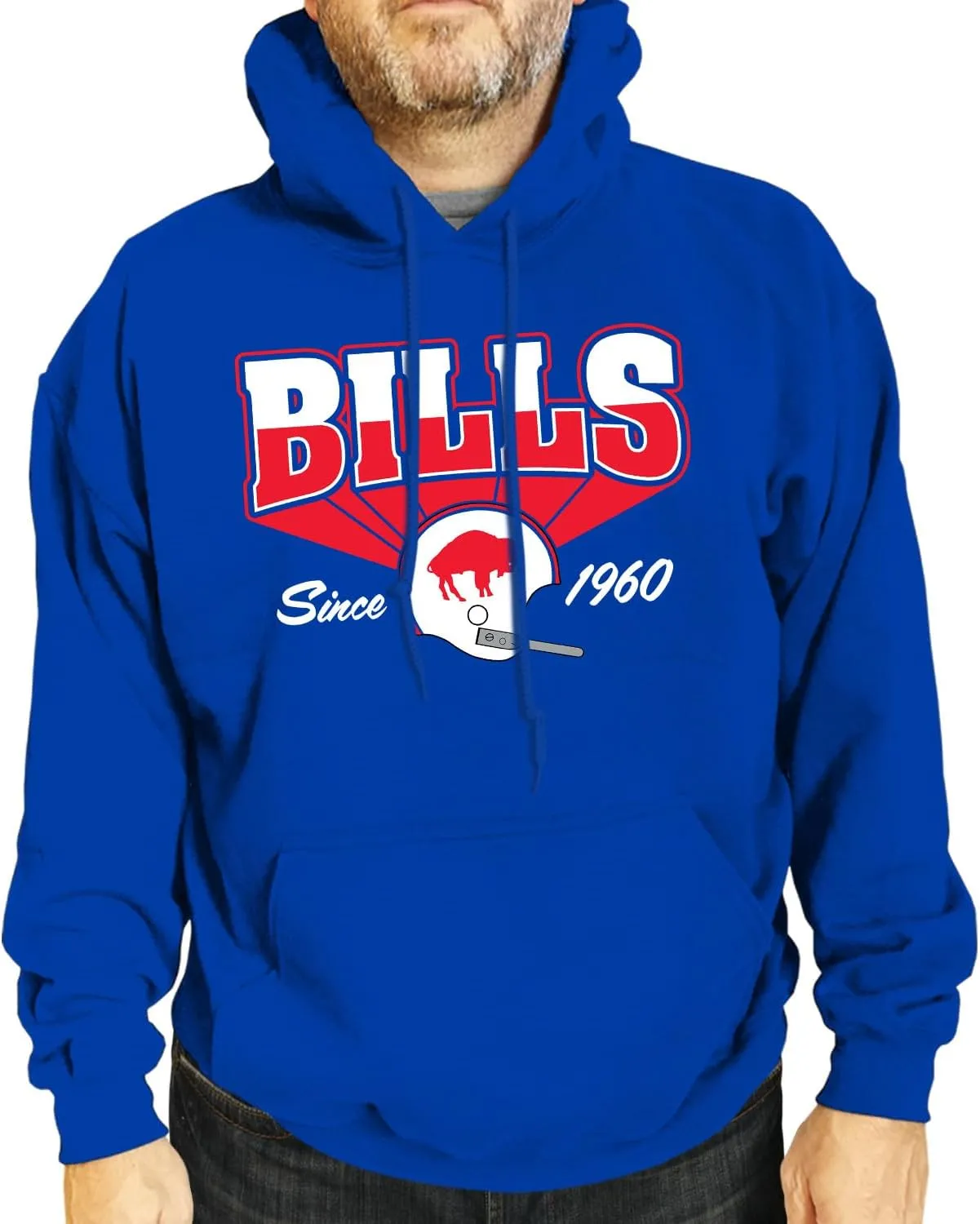 Team Fan Apparel NFL Adult Unisex Vintage Block Ultra Soft Fleece Hooded Sweatshirt, Officially Licensed Football Performance