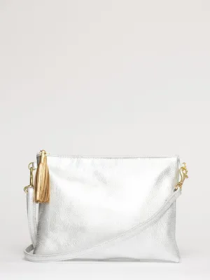 The Sconset Clutch   Crossbody Bag | Silver