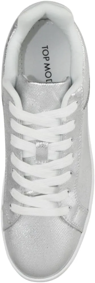 TOP Moda Shoes Women Flat Fashion Platform Sneakers Crystals Rhinestone Bling Lace Up Aerie-1