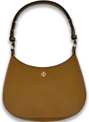 Tory Burch 150258 Emerson Moose Brown Saffiano Leather With Gold Hardware Women's Shoulder Bag