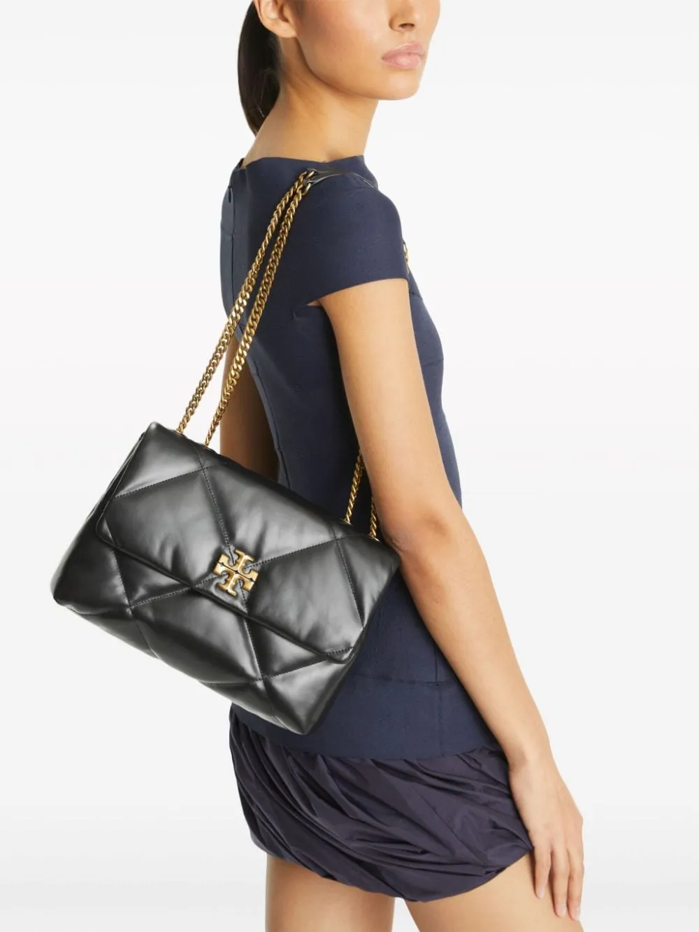 Tory Burch Kira Diamond Leather Shoulder Bag