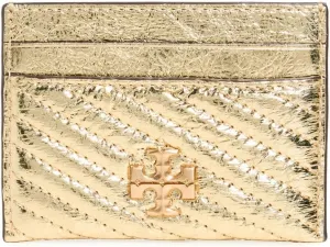 Tory Burch Women's Kira Metallic Moto Quilt Card Case