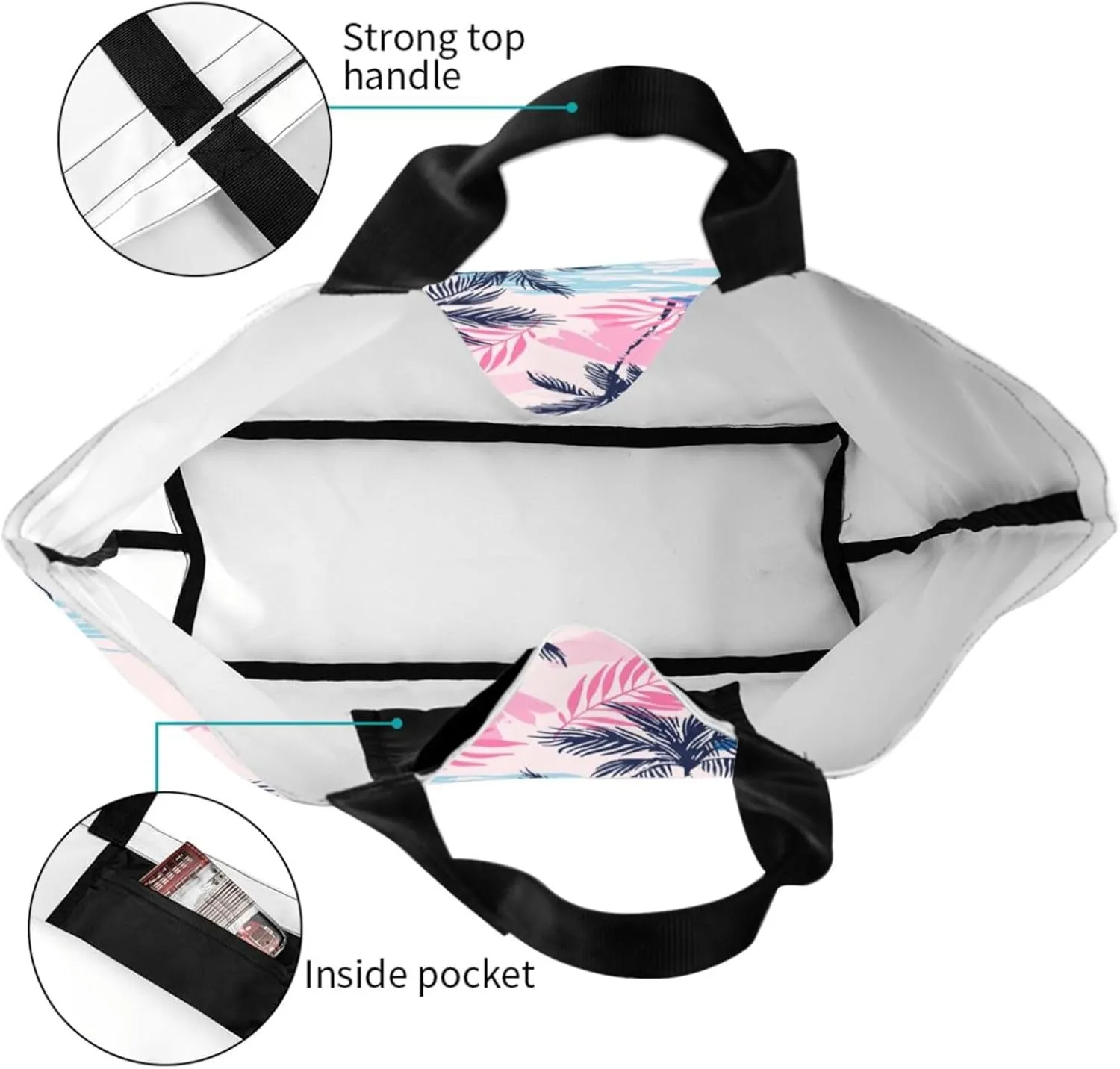 Tote Bag Beach Bag for Women Reusable Grocery Large Shopping Shoulder Bag Travel Handbag