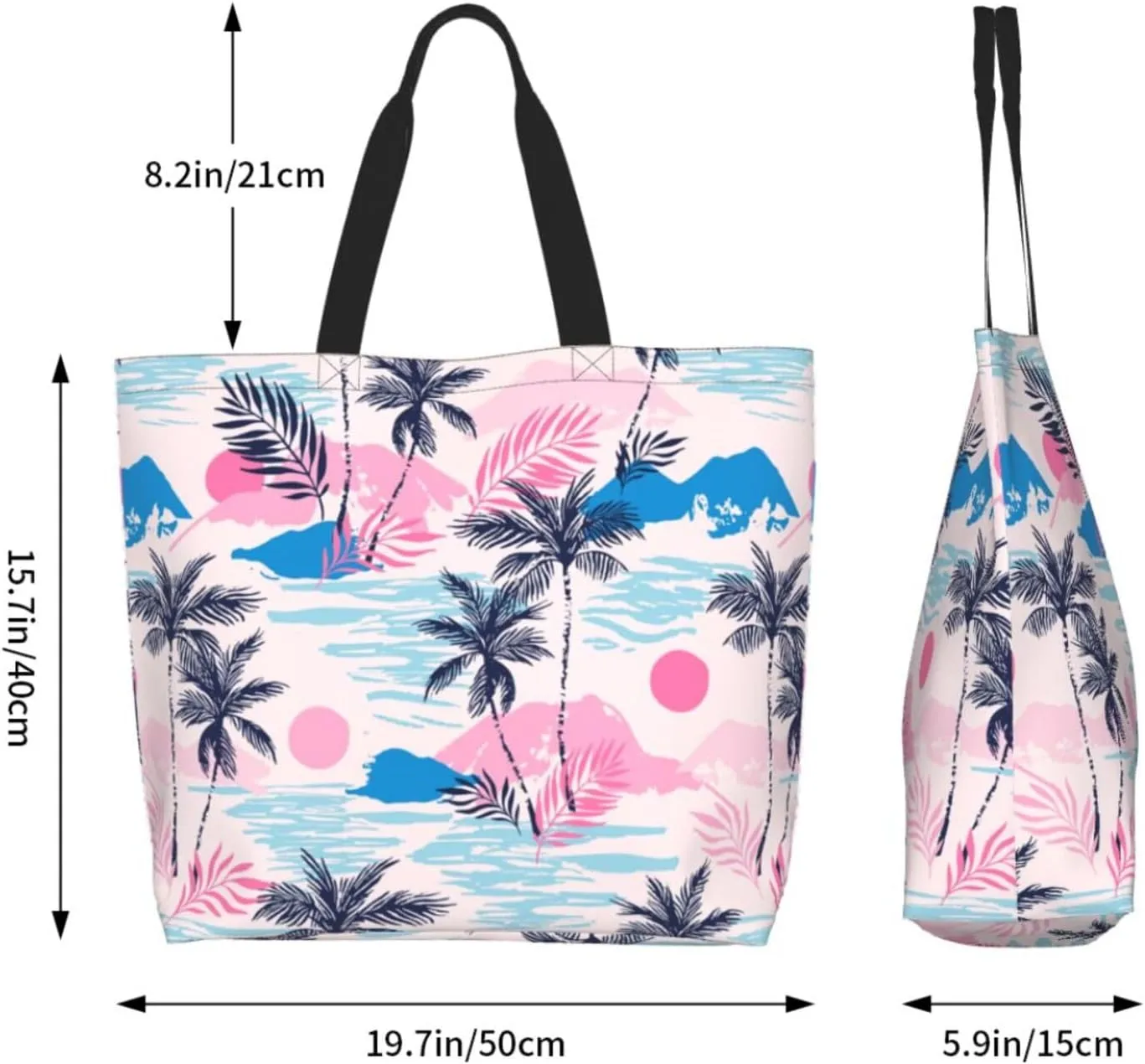 Tote Bag Beach Bag for Women Reusable Grocery Large Shopping Shoulder Bag Travel Handbag