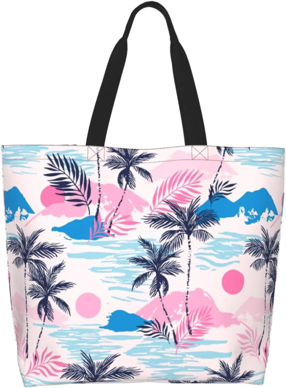 Tote Bag Beach Bag for Women Reusable Grocery Large Shopping Shoulder Bag Travel Handbag