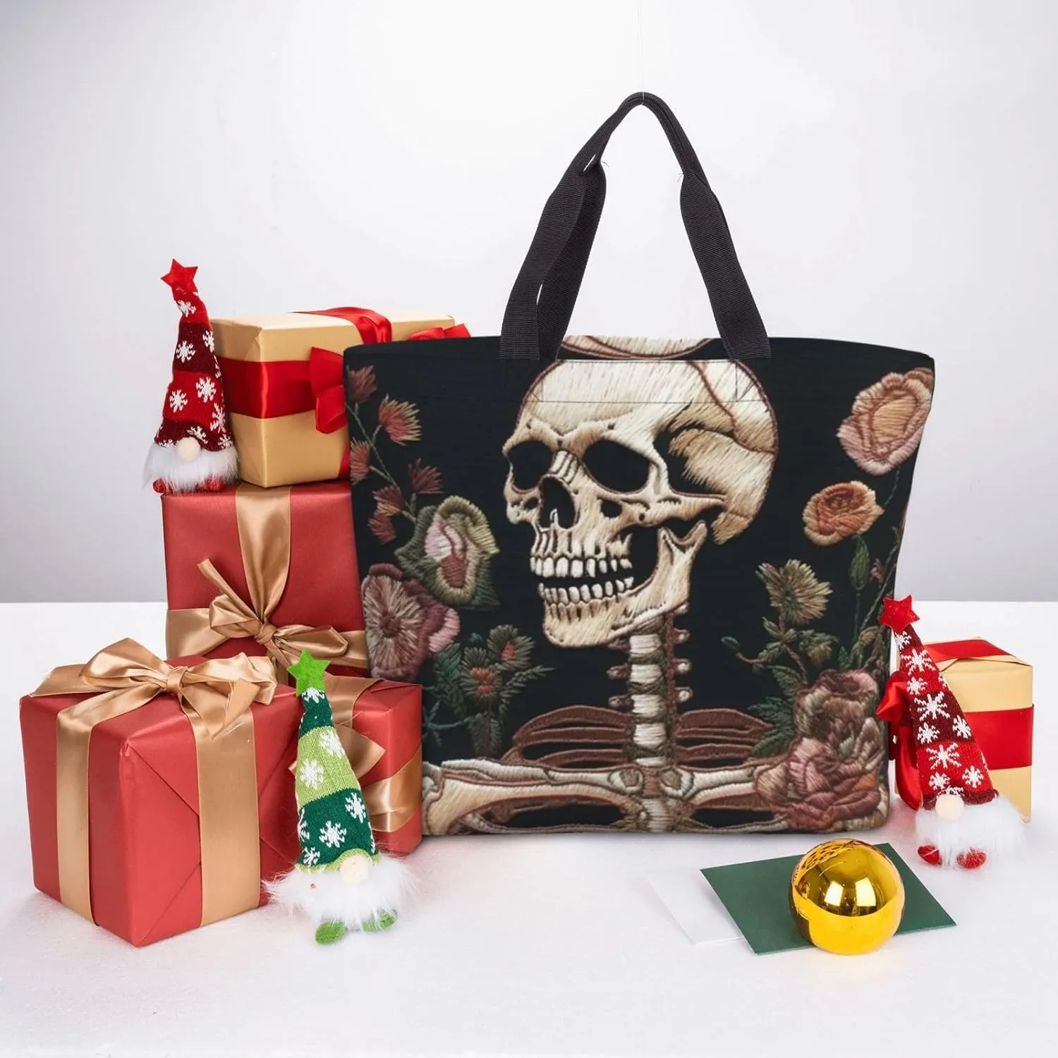 Tote Bag for Women Dolphin Jumping Shoulder Bag with Zipper Handbag Large Capacity Reusable Grocery Bag