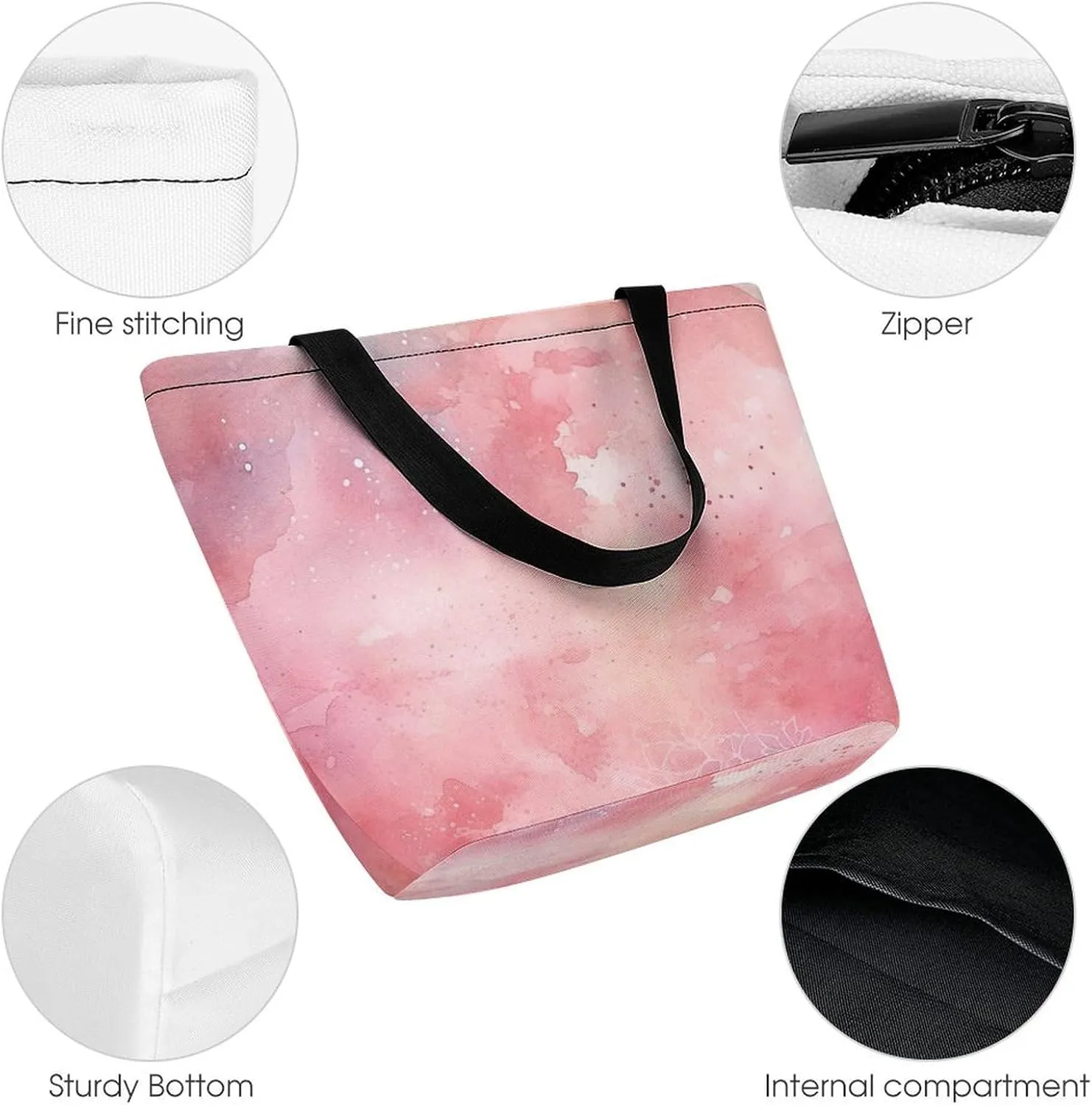 Tote Bag for Women Grocery Bag Golden Retriever Dog Foldable Shopping Bags Reusable Large Tote Bag