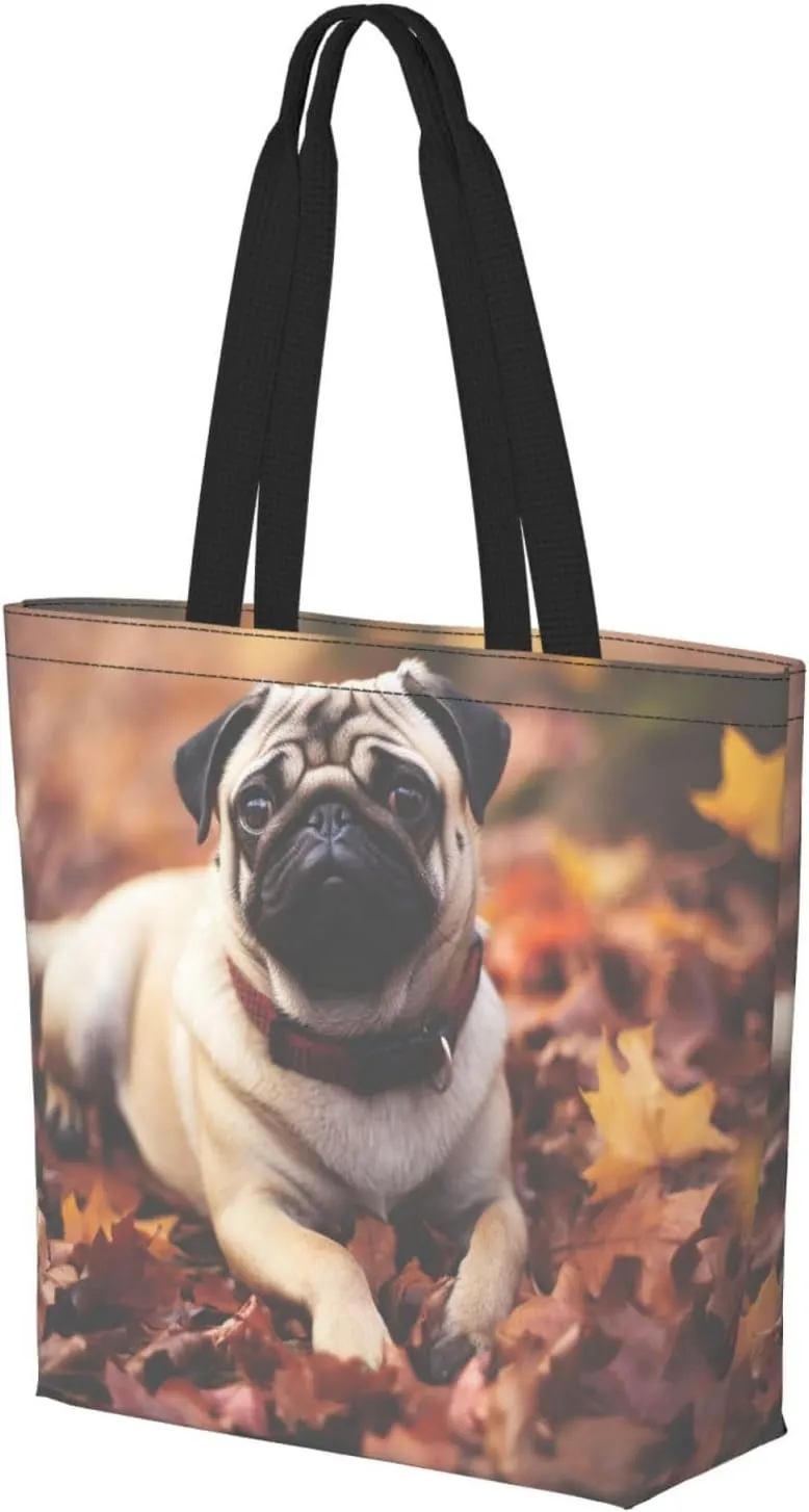 Tote Bag for Women Grocery Bag Reusable Shopping Bag Fall Maple Leaf Handbag Foldable Shoulder Bag