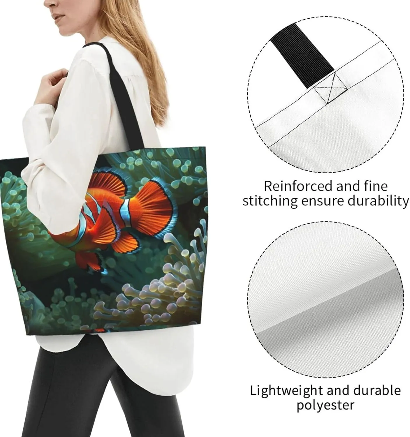 Tote Bag for Women Grocery Bag Reusable Shopping Bag Math question Handbag Foldable Shoulder Bag