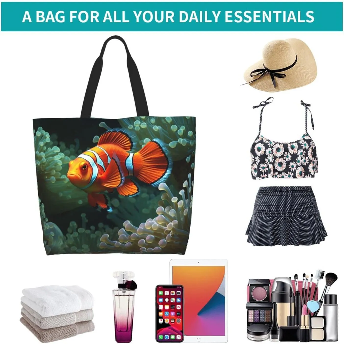 Tote Bag for Women Grocery Bag Reusable Shopping Bag Math question Handbag Foldable Shoulder Bag