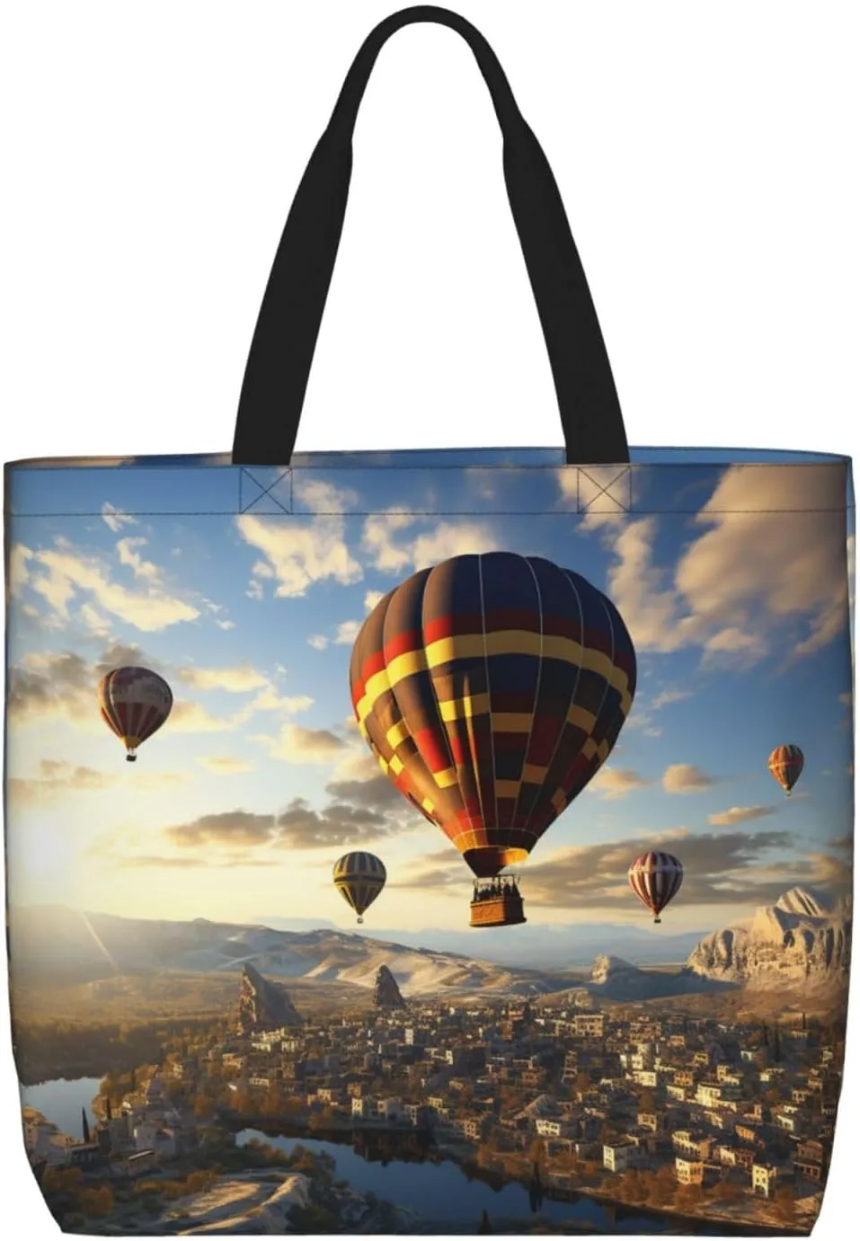 Tote Bag for Women Grocery Bag Reusable Shopping Bag Traditional pattern Handbag Foldable Shoulder Bag