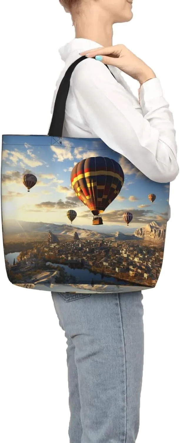 Tote Bag for Women Grocery Bag Reusable Shopping Bag Traditional pattern Handbag Foldable Shoulder Bag