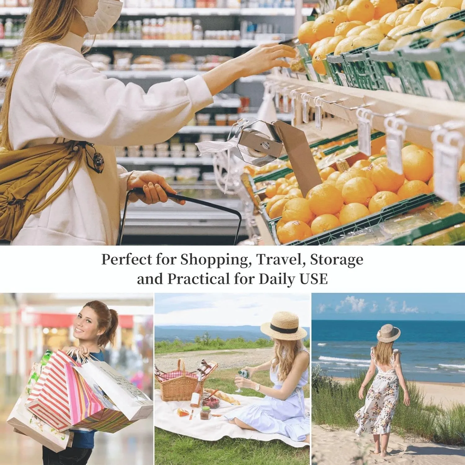 Tote Bag for Women Grocery Bag Reusable Shopping Bag Traditional pattern Handbag Foldable Shoulder Bag