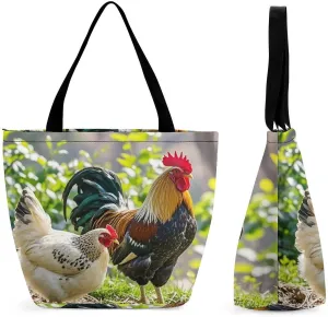 Tote Bag for Women Grocery Bag Snow Owl Foldable Shopping Bags Reusable Large Tote Bag