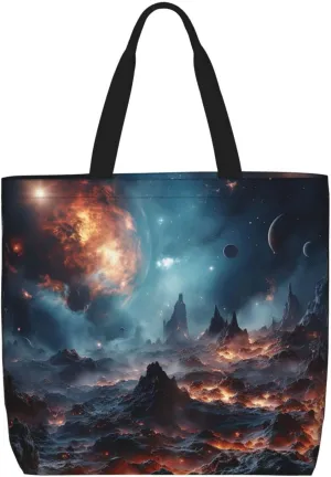 Tote Bag Large Capacity Grocery Bag With Zipper Golden Retriever Paw Prints Shopping Bag Shoulder Bag for Women